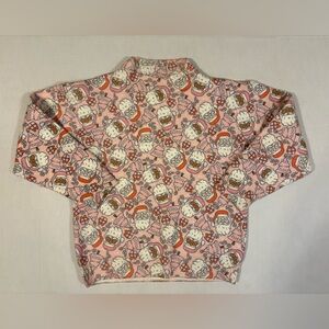 Welaken pink Santa Claus print holiday Christmas sweater size medium NWT